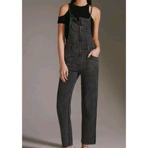 Anthropologie Pilcro Gauzy‎ Paint Overalls Women's Size 26 Washed Out Black